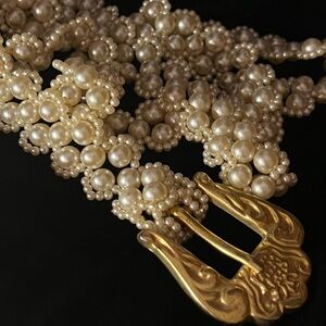 Vintage Faux Pearl Belt w/Buckle